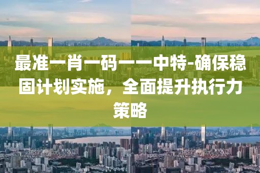 最准一肖一码一一中特-确保稳固计划实施，全面提升执行力策略