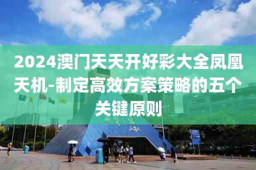 2024澳门天天开好彩大全凤凰天机-制定高效方案策略的五个关键原则