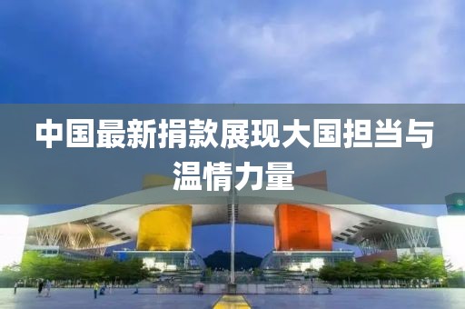 中国最新捐款展现大国担当与温情力量