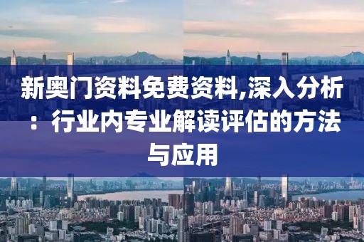 新奥门资料免费资料,深入分析：行业内专业解读评估的方法与应用
