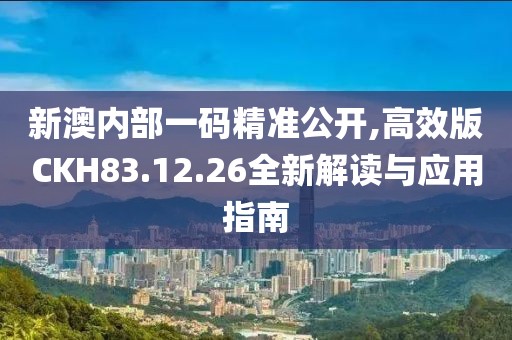 新澳内部一码精准公开,高效版CKH83.12.26全新解读与应用指南