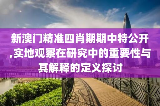 新澳门精准四肖期期中特公开,实地观察在研究中的重要性与其解释的定义探讨