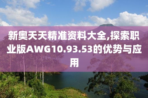 新奥天天精准资料大全,探索职业版AWG10.93.53的优势与应用