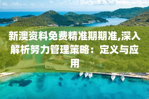 新澳资料免费精准期期准,深入解析努力管理策略：定义与应用