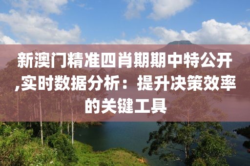 新澳门精准四肖期期中特公开,实时数据分析：提升决策效率的关键工具