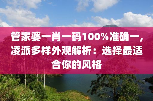 管家婆一肖一码100%准确一,凌派多样外观解析：选择最适合你的风格