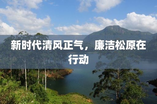 新时代清风正气，廉洁松原在行动